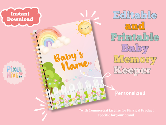 Baby Memory Keeper - Floral Pastel Theme - Instant Download