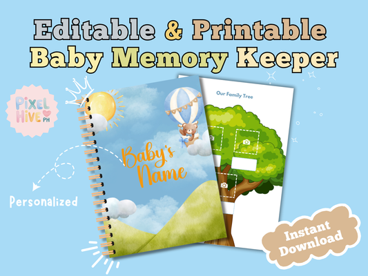 Baby Memory Keeper - Bear Theme - Instant Download